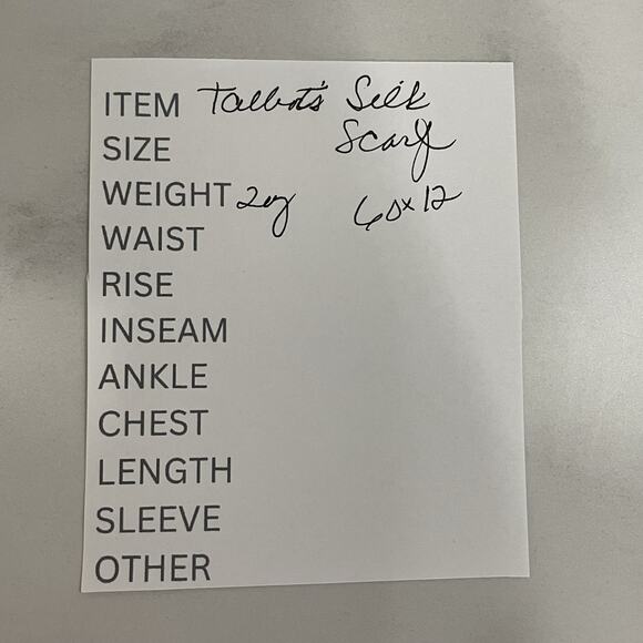 Talbots 100% Silk Scarf Red Navy Floral 12” X 60” Oblong Rectangle Versatile EUC - Picture 8 of 8